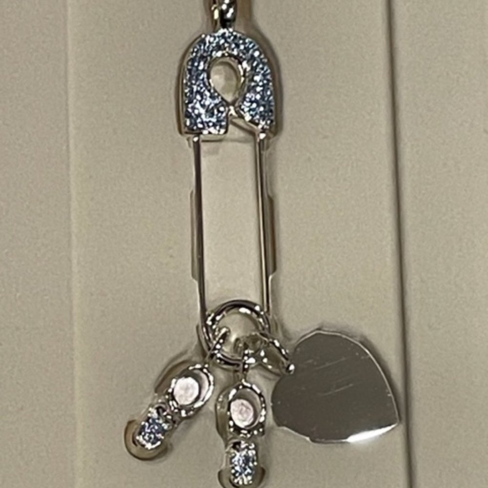 Lenox Vintage Baby Pin with booties and heart charm
